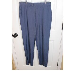 Michael‎ Kors Mens Blue Pattern Dress Pants 34x32